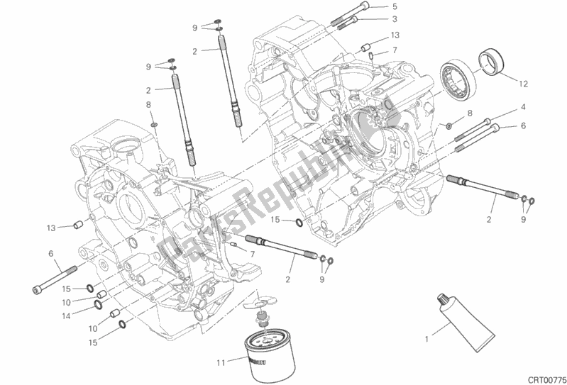 Todas as partes de 10a - Par De Meio Cárteres do Ducati Multistrada 1260 S Grand Tour USA 2020